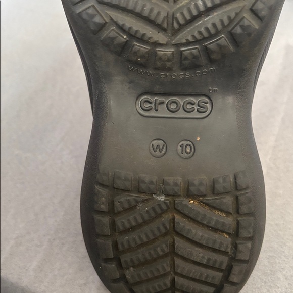 CROCS Bae Clog Platform Shoes Black Women's 10 Chunky Heel Slip On - Picture 8 of 8